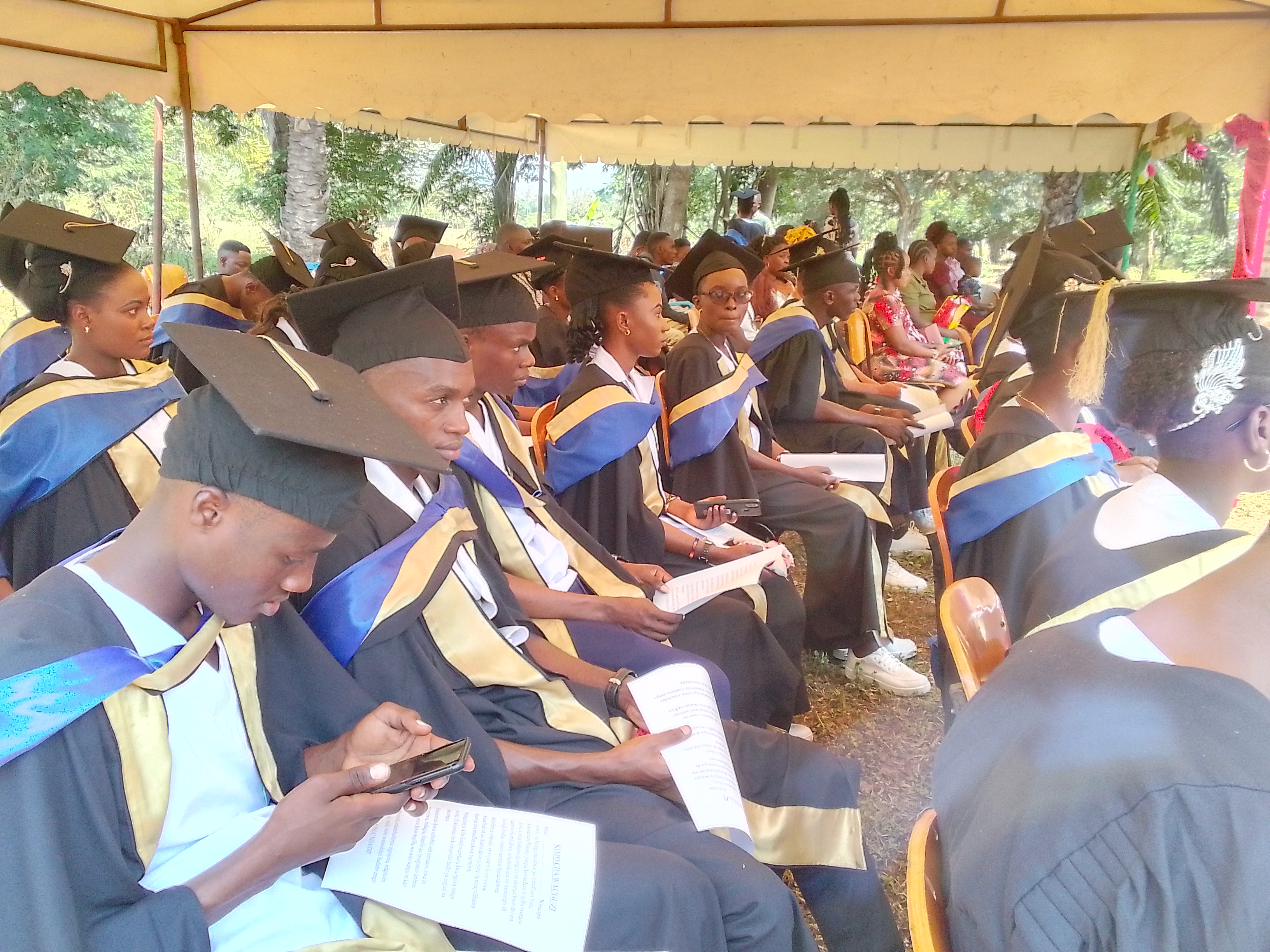 Group photo of graduates with some leaders from the E.L.C.T ULANGA KILOMBERO DIOCESE